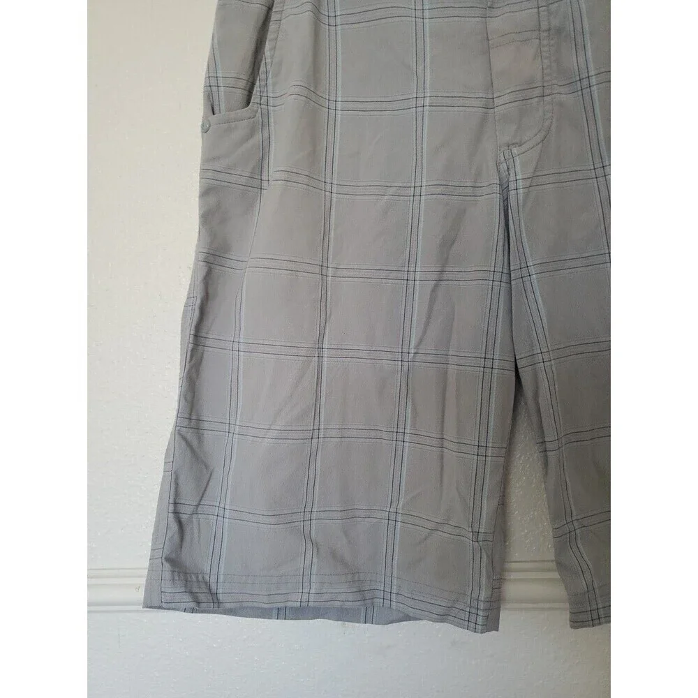 Lululemon Mens Golf Shorts Plaid Gray Asian Accent Size 30 Altered from 34 to 30